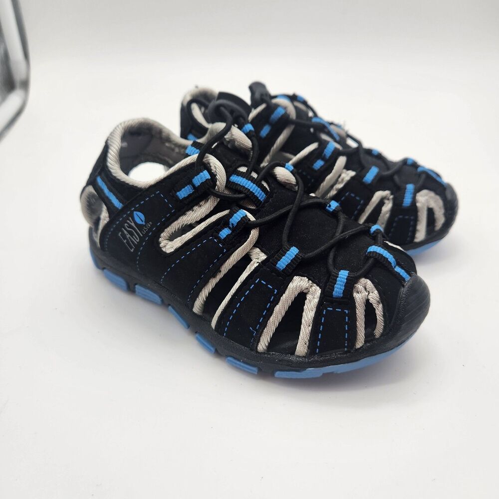 Easy USA Toddler Boys Water Shoes Slip On Closed Toe Drawstring 8